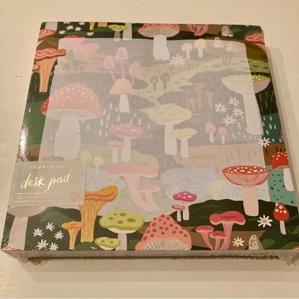 Idlewild Co Mushroom Jumbo Desk Pad 200 Pages Whimsical Fairy Office Stationery